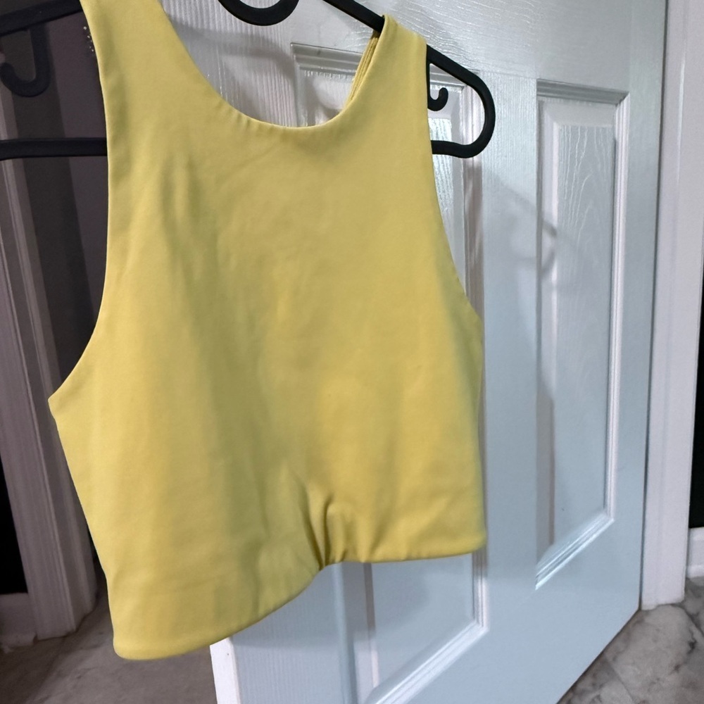 girlfriend collective Yellow Cropped Tank Top